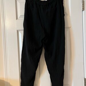 Madewell Black Crinkled Trousers